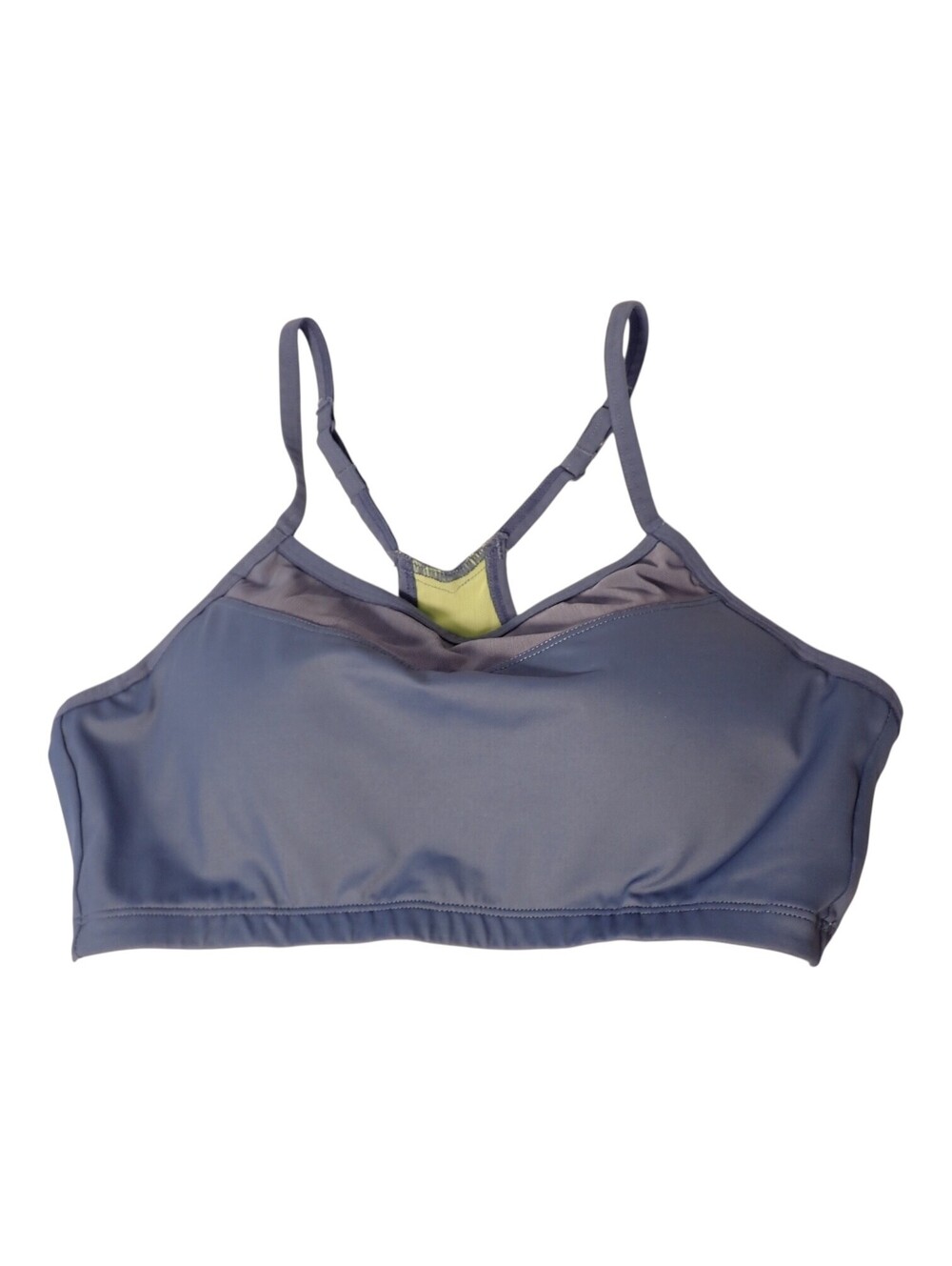 Moving Comfort Alexis Sports Bra Gray Purple Sheer Mesh Womens Size Medium M